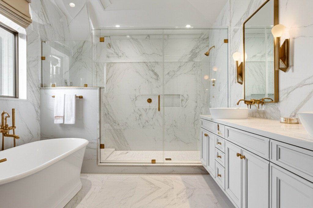 Luxury spa-like bathroom remodel Deer Park 2025
