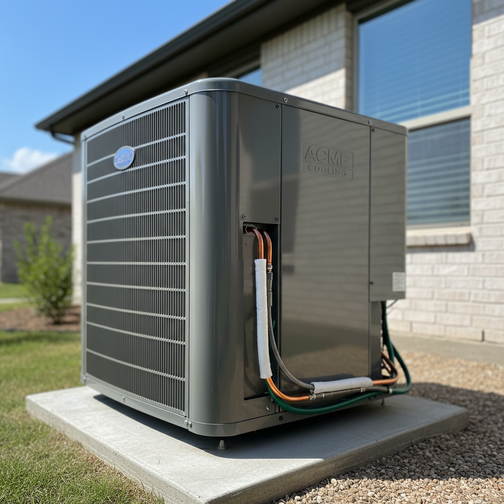 Modern HVAC Outdoor Unit Installation Deer Park TX