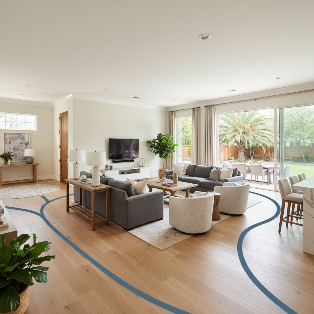 Furniture & Traffic Flow Planning - Tell Projects Deer Park TX